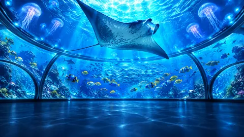 Manta Ray Aquarium Tunnel