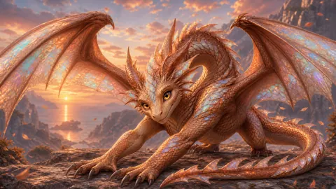 Copper Wyvern at Sunset