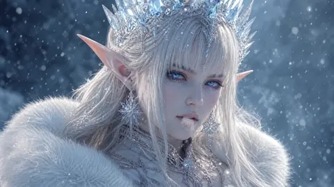 Ice Elf Queen in Snow