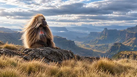 Gelada on Basalt Escarpment