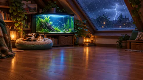 Sleeping Calico Cat Aquarium