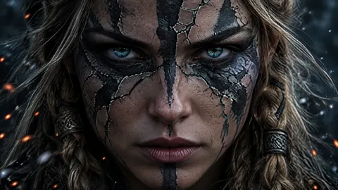 Viking Woman With War Paint