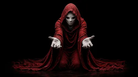 Red Cloaked Hooded Figure