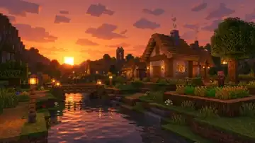 Sunset Village Glow live wallpaper