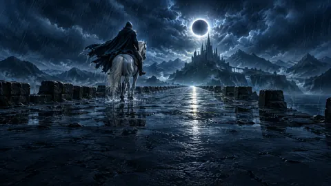Cloaked Rider at Eclipsed Castle