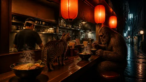 Midnight Ramen Sasquatch live wallpaper