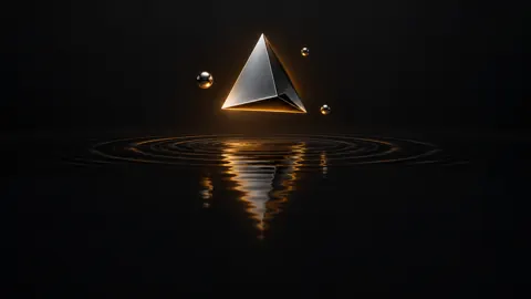 Silver Prism Above Black Pool