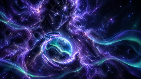 Celestial Guardian Holding Planet