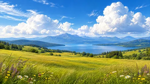 Meadow Lake and Mountains