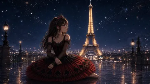 Ballerina at Eiffel Tower