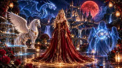 Mystical Princess With Pegasus