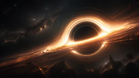 Black Hole With Accretion Disk