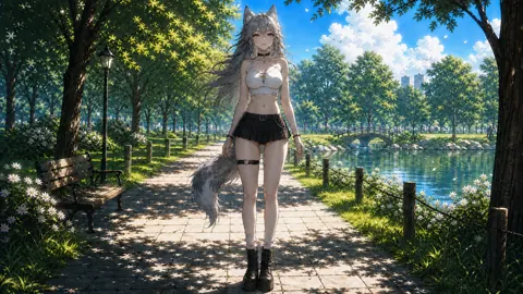 Wolf Girl by Park Pond