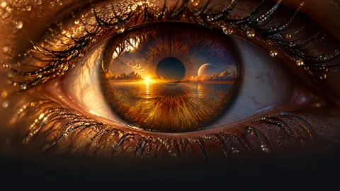 Sunrise Reflected in Amber Eye