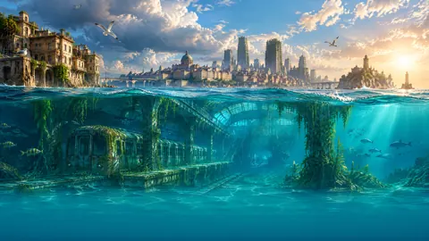 Coastal City Above Underwater Station