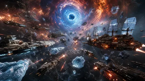 Imperial and Pirate Fleet Battle