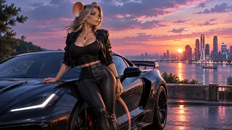 Mouse Woman by Blue Sports Car