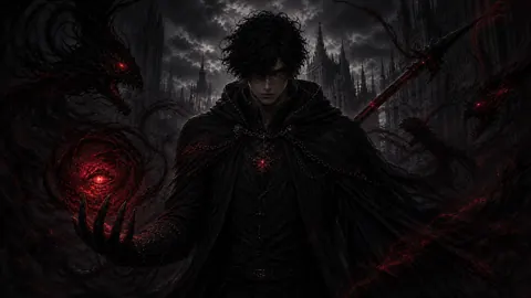 Dark Sorcerer at Gothic Castle