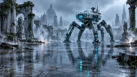 Six-Legged Robot in Flooded Ruins