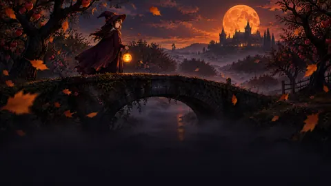 Spellcaster With Jack-O'-Lantern Bridge
