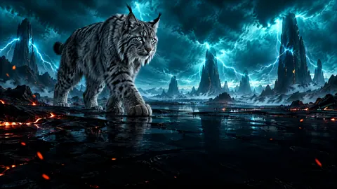 Giant Lynx on Obsidian Plain