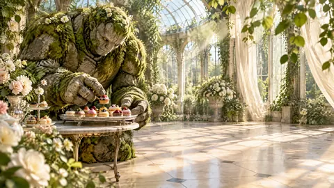 Moss Golem Serving Pastries