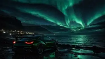 Emerald Aurora Drive live wallpaper