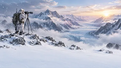 Winter Scout Above Glacier Valley