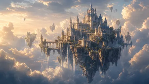 Floating Fortress Above Clouds