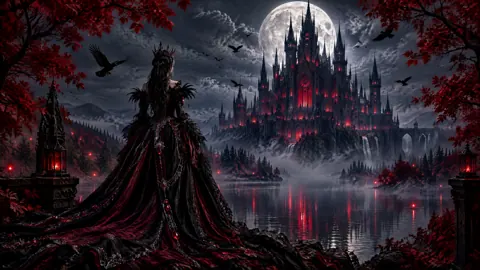 Gothic Queen by Moonlit Castle