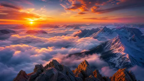 Mountain Summit Above Clouds