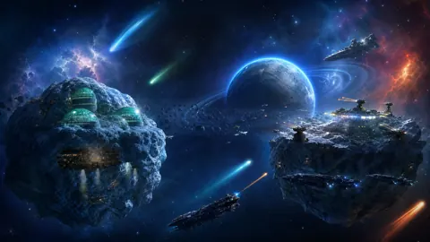 Ringed Planet Asteroid Shipyard