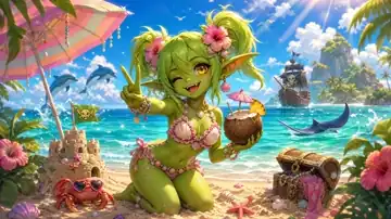 Goblin Beach Holiday live wallpaper