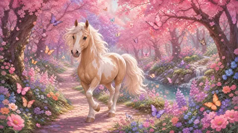 Horse on Blossom Trail