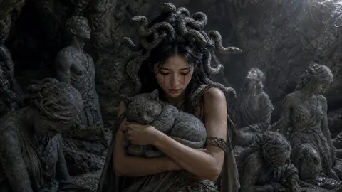 Korean Gorgon With Stone Cat