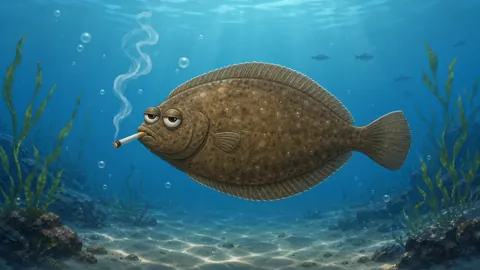 Smoking Plaice Underwater