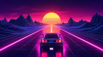 Neon Horizon Run live wallpaper