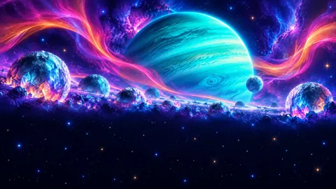 Turquoise Gas Giant Aurora