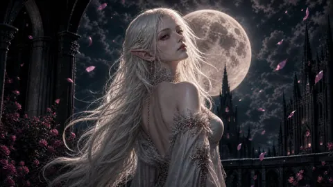 Albino Vampire Before Castle