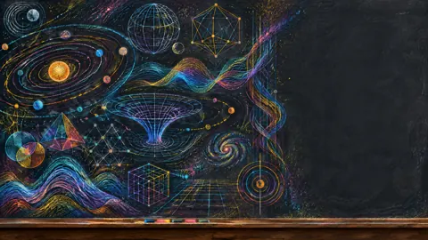 Chalkboard Planets and Wormhole