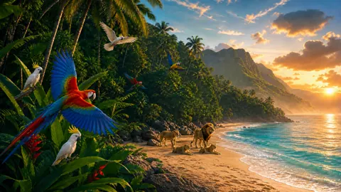 Macaws Over Lions Beach