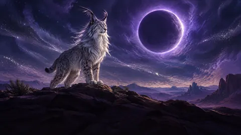 Lynx Beneath Violet Eclipse