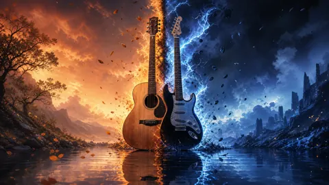 Guitars in Sunset and Storm