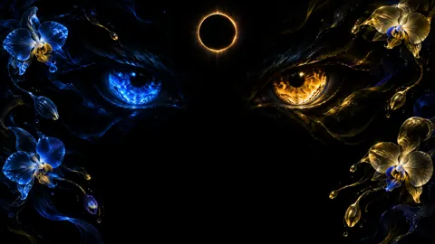 Glowing Eyes Beneath Eclipse
