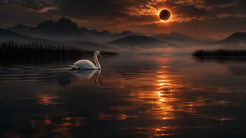 White Swan Under Eclipse