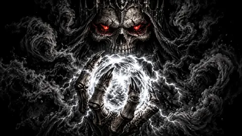 Lich Skull With Lightning Orb