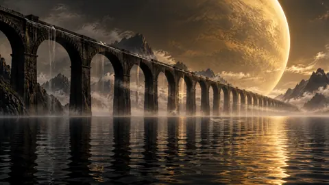 Aqueduct Beneath Golden Planet