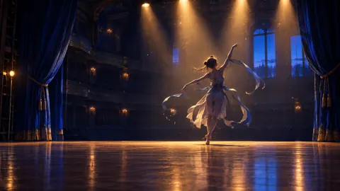 Dancer Rehearsing in Empty Theater