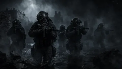 Special Forces in Flooded Ruins