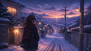 Snowfall At Dusk live wallpaper
